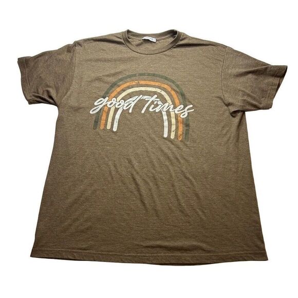 Persaya Good times Graphic Tee Brown T-shirt - Picture 1 of 4